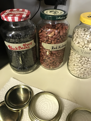 pasta jars to bean storage